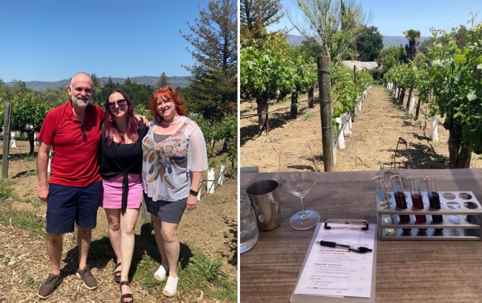 mary kate and parents at tasting