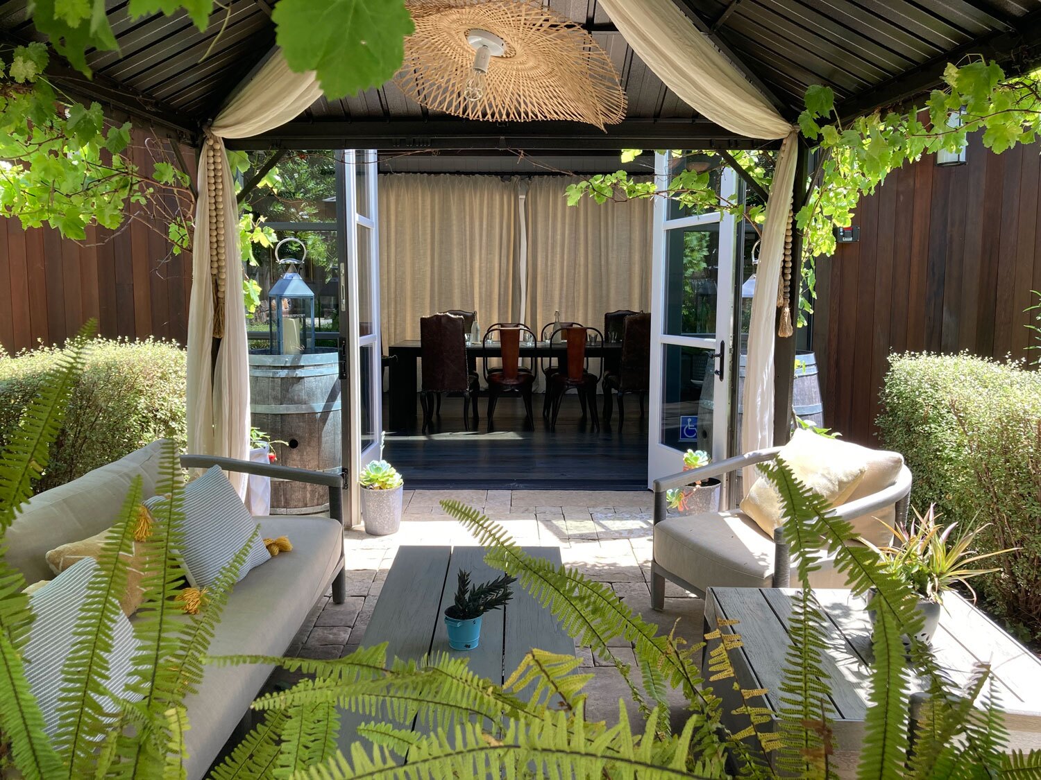 outside area attached to Handwritten Wines meeting room space