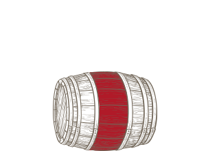 Alt text: Wine barrel graphic symbolizing handcrafted wines and Yountville wine tasting experiences at our Napa Valley winery.